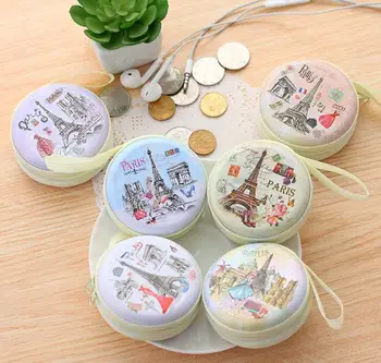

Free ship!1lot=12pc!new cartoon tower tin headest bag/ cute purse/Iron round coin purse/storage box/wallet/pouch/pencil case