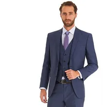 Мужской приталенный Свадебный костюм для мужчин с отворотом, мужские смокинги, мужские костюмы, приталенный мужской костюм(пиджак+ брюки+ жилет