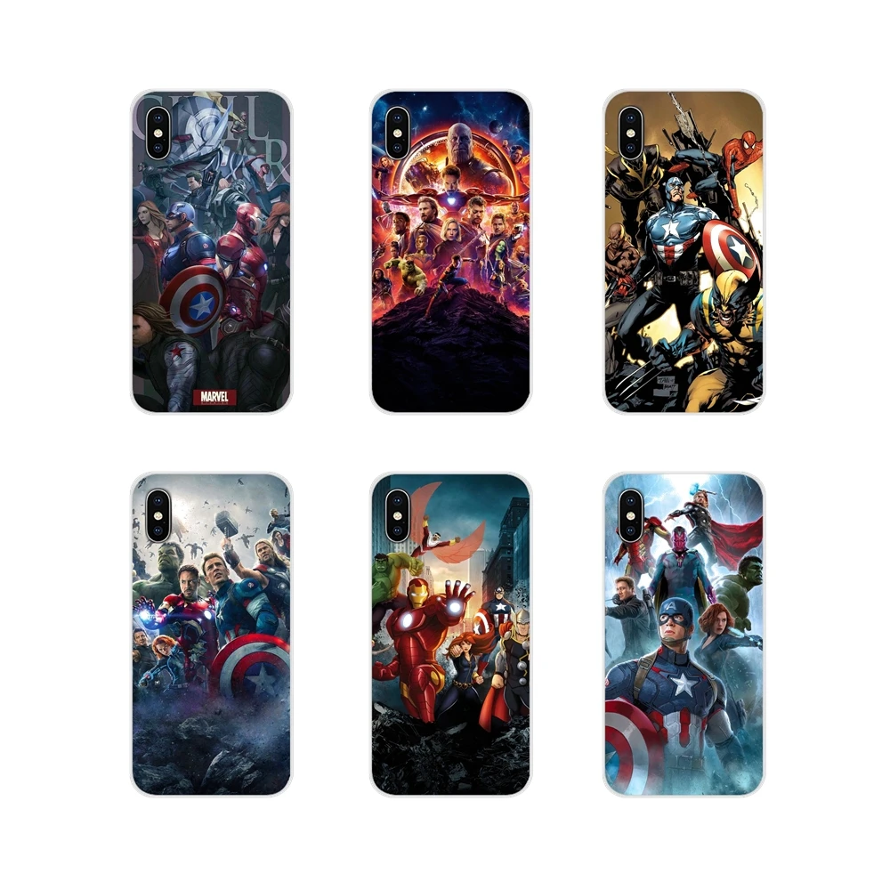 Прозрачный чехол из ТПУ для Samsung Galaxy J1 J2 J3 J4 J5 J6 J7 J8 Plus 2018 Prime 2015 2016 2017 Marvel Superheroes Avengers