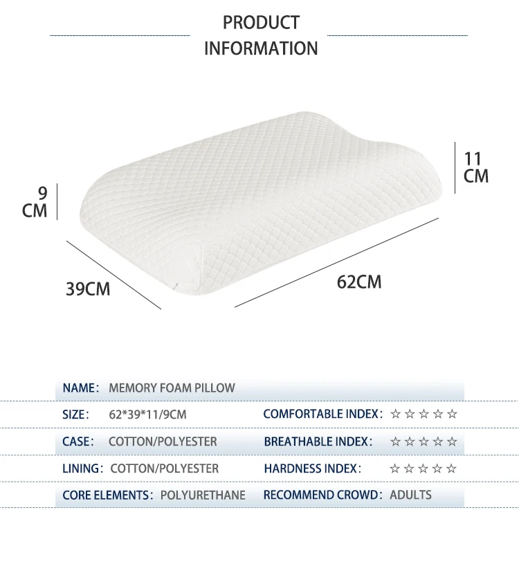 62*39 дизайн, высокое качество, терапевтическая Ортопедическая подушка, подушка для шеи, подушка из пены с эффектом памяти, забота о здоровье, спальное постельное белье, подушки