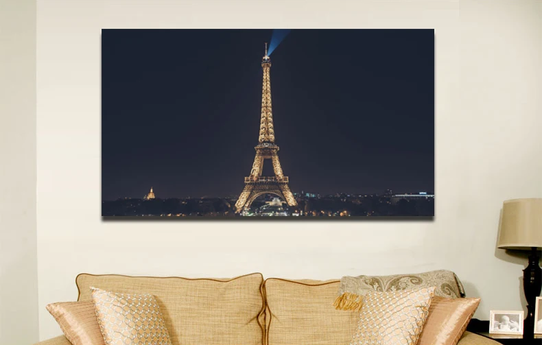 

Eiffel Tower Oil Painting Printed On Canvas Artwork Hanging For Home Living Room Decor Without Frame Free Shipping