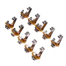 10 sztuk/zestaw 1/4in 6.35mm gitara złącze do gniazda Jack kobieta części zamienne do gitara elektryczna Pickup złącza Terminal