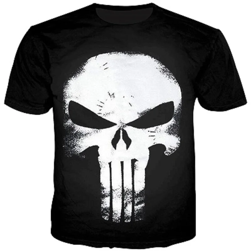 Marvel Avengers Punisher Skull T-Shirt Uomo
