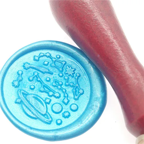 Galaxy Wax Seal Stamp, planet Wedding invitation seal