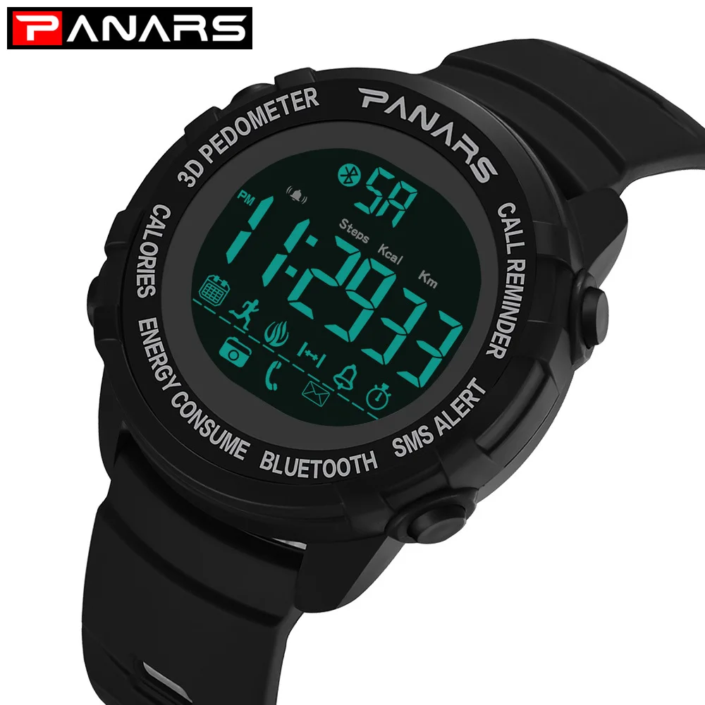 

PANARS Digital Watches Fitness Digital Men's Watch Smart Sport Wristwatch Waterproof Man Pedometer Male Clock
