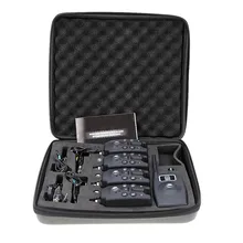 Беспроводной набор рыболовных сигнализаций, цифровой светодиодный 4 рыболовных оповещения, сигнализация укуса+ 1 приемник+ 4 цепи, вешалка с подсветкой, свингер