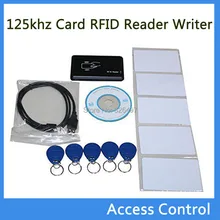 125 кГц RFID считыватель ID карт и писатель/копир/программатор+ перезаписываемая ID карта/брелок копия ISO EM4100 EM4102 Близость T5577