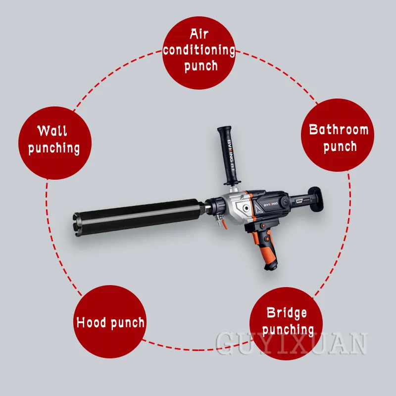 BW8120 Handheld Vertical Drilling Machine/Concrete Porous Air Conditioning Wall Mount Drill