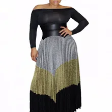 Joiekuno лоскутное Офисные женские туфли Для женщин Повседневное длинные юбки bodycon зимние женские пикантные Modis вечерние Для женщин Buttoms JH 069