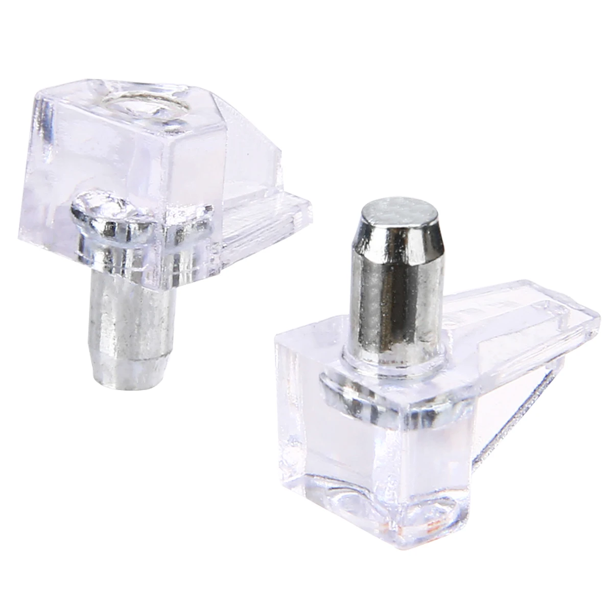 50pcs 5mm Clear Shelf Support Pegs Replaceable Shelf Holder Pins Kitchen Cabinet Pegs Studs with Metal Pin Kitchen Tools