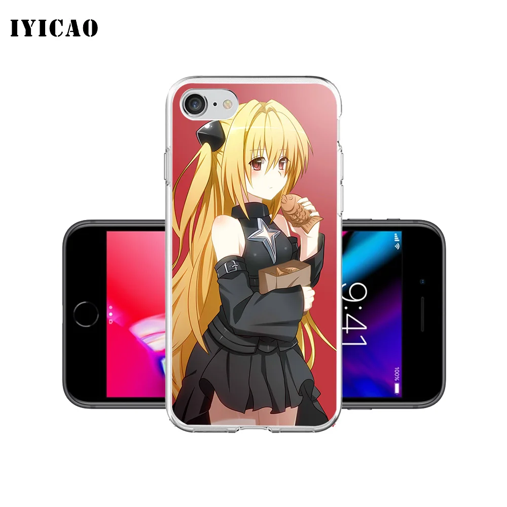 Мягкий силиконовый чехол IYICAO To Love Ru Darkness для iPhone X XR XS MAX 6 6s 7 8 Plus 5 5S SE