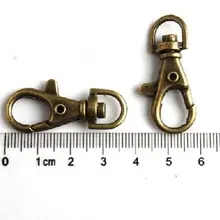 500 шт./лот античная бронзовая тон омар поворотный фермуаров 38 мм для брелок сумка dangles2215