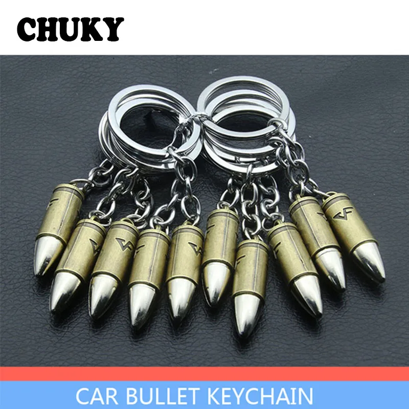 

CHUKY 1X Car Bullet Style Key Rings Metal For Toyota RAV4 Yaris Avensis Acura subaru Volvo S60 s90 xc90 s80 Renault Accessories