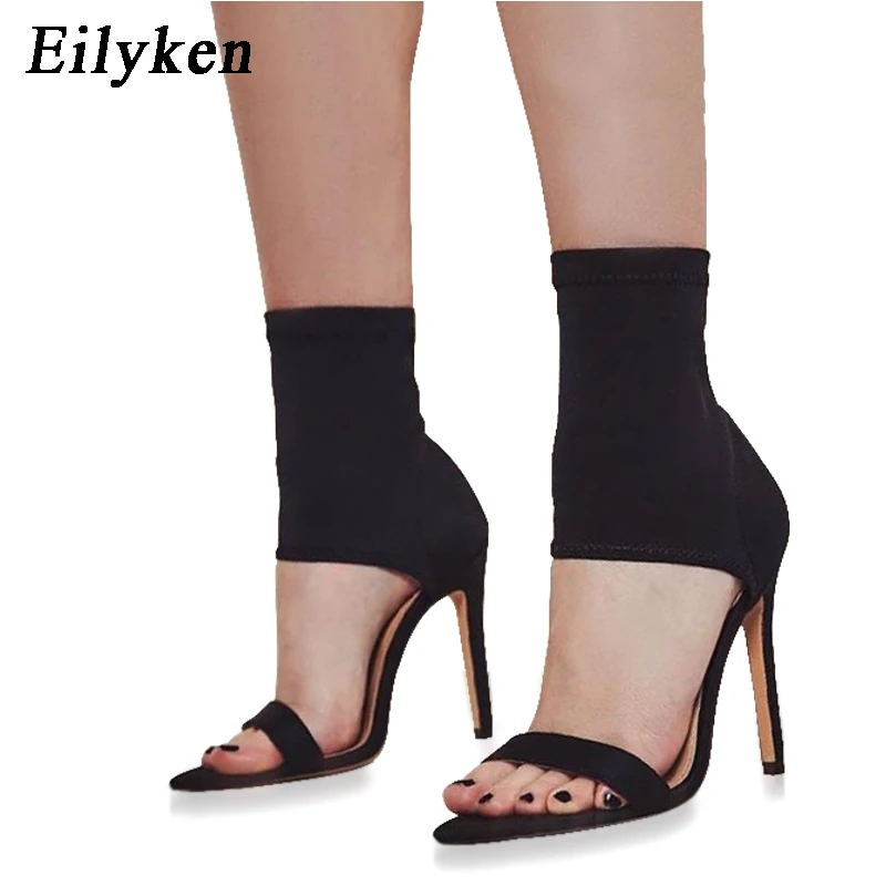 

Eilyken 2019 New Women Sandals Sexy Gladiator Hollow Out Sandals Peep Toe Shoes heels Women Ankle Boot Size 35-40