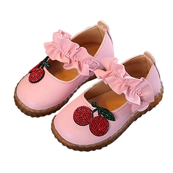 

2019 Spring Baby Girl Shoes Breathable Rhinestone Cherry Anti-Slip Shoes Casual Sneakers Toddler Soft Soled First Walkers Super