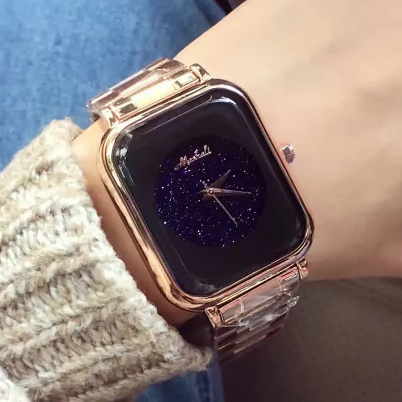 

Top Quality Brand Quartz Lady Watches Women Luxury Rose Gold Square Casual Dress Wrist watch Relogio Feminino Montre