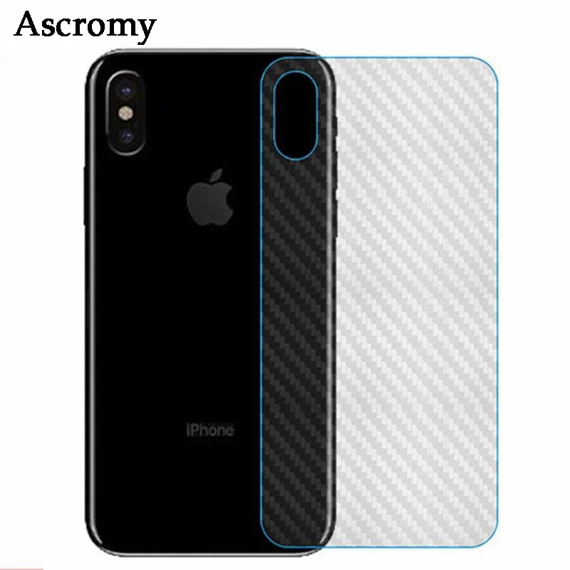 10 шт. Ascromy углеродное волокно задняя пленка для iPhone XS MAX крышка наклейка с защитой