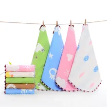 Платок Квадратный мультфильм шаблон полотенце хлопок младенческой лицо полотенце Протрите ткань 25 см* 25 см