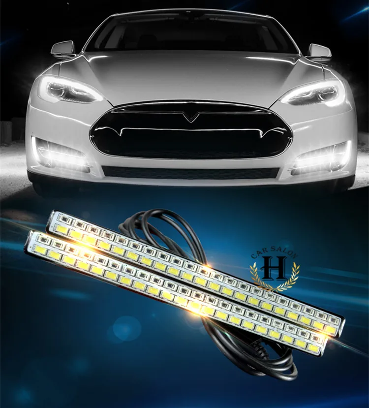 

Newest 21 LED White + 21 LED Yellow 5630 Car styling Daytime running lights Turning Signal DRL Waterproof Car-styling
