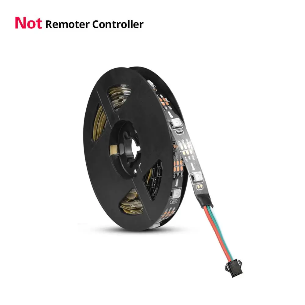 Праздничные красочные декоративные сказочные огни 1 м-5 м WS2812B индивидуально адресуемые Смарт RGB СВЕТОДИОДНЫЕ пиксельные полосы для вечерние, свадебные, рождественские - Испускаемый цвет: Only light strip