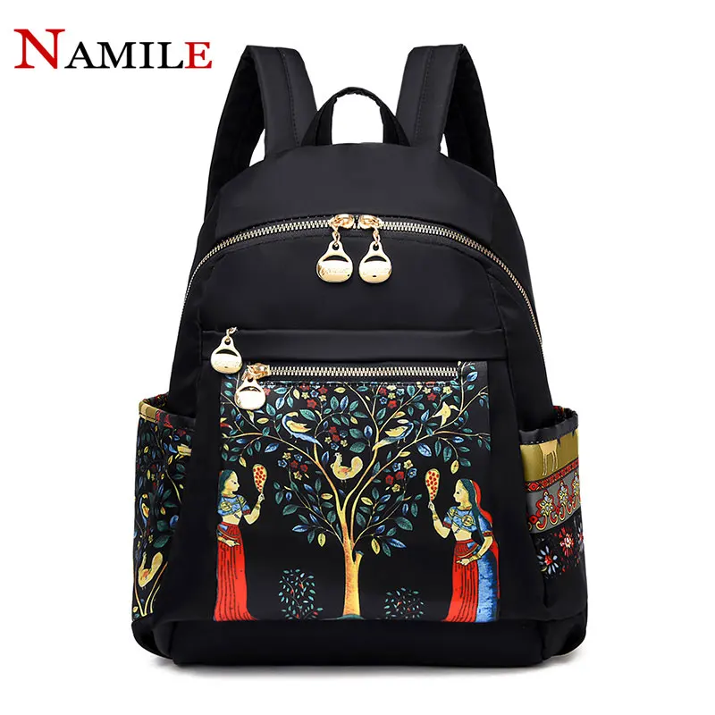 

Leisure Series 2019 New Fashion Print Women's Backpack Youth Ms. Backpack Backpack Backpack Student Bag small backpack