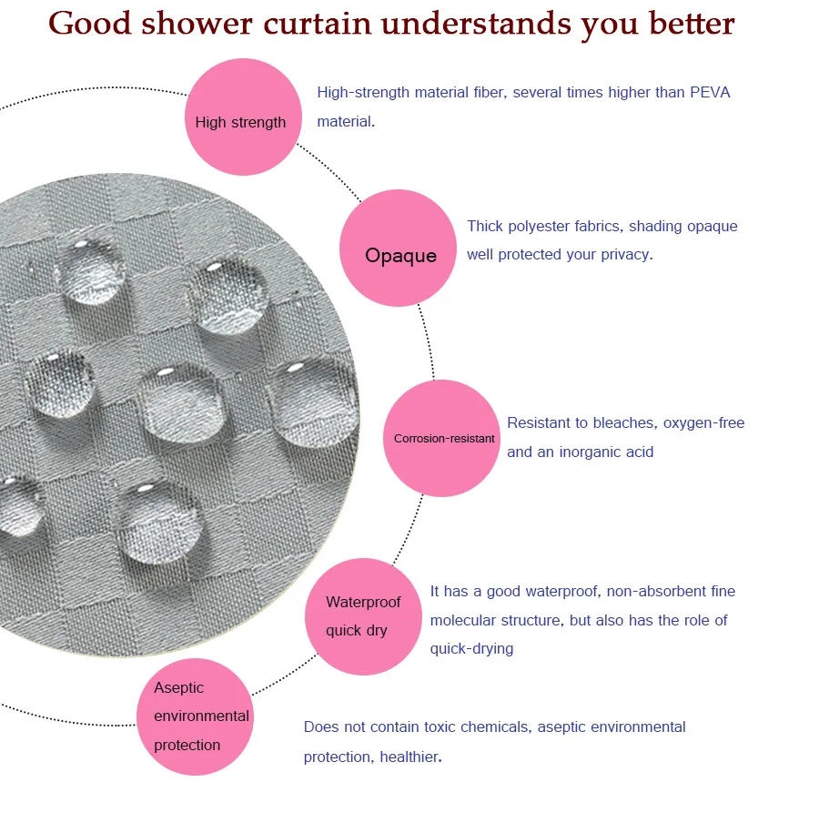 Современная полиэфирная тканевая занавеска для душа с 12 крючками, простая Подарочная занавеска для ванной, водонепроницаемая Нескользящая занавеска, аксессуары для душа