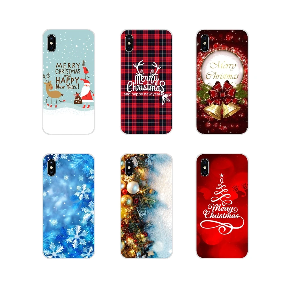 Счастливая новогодняя елка снег для samsung A10 A30 A40 A50 A60 A70 Galaxy S2 Note 2 3 большое ядро Prime