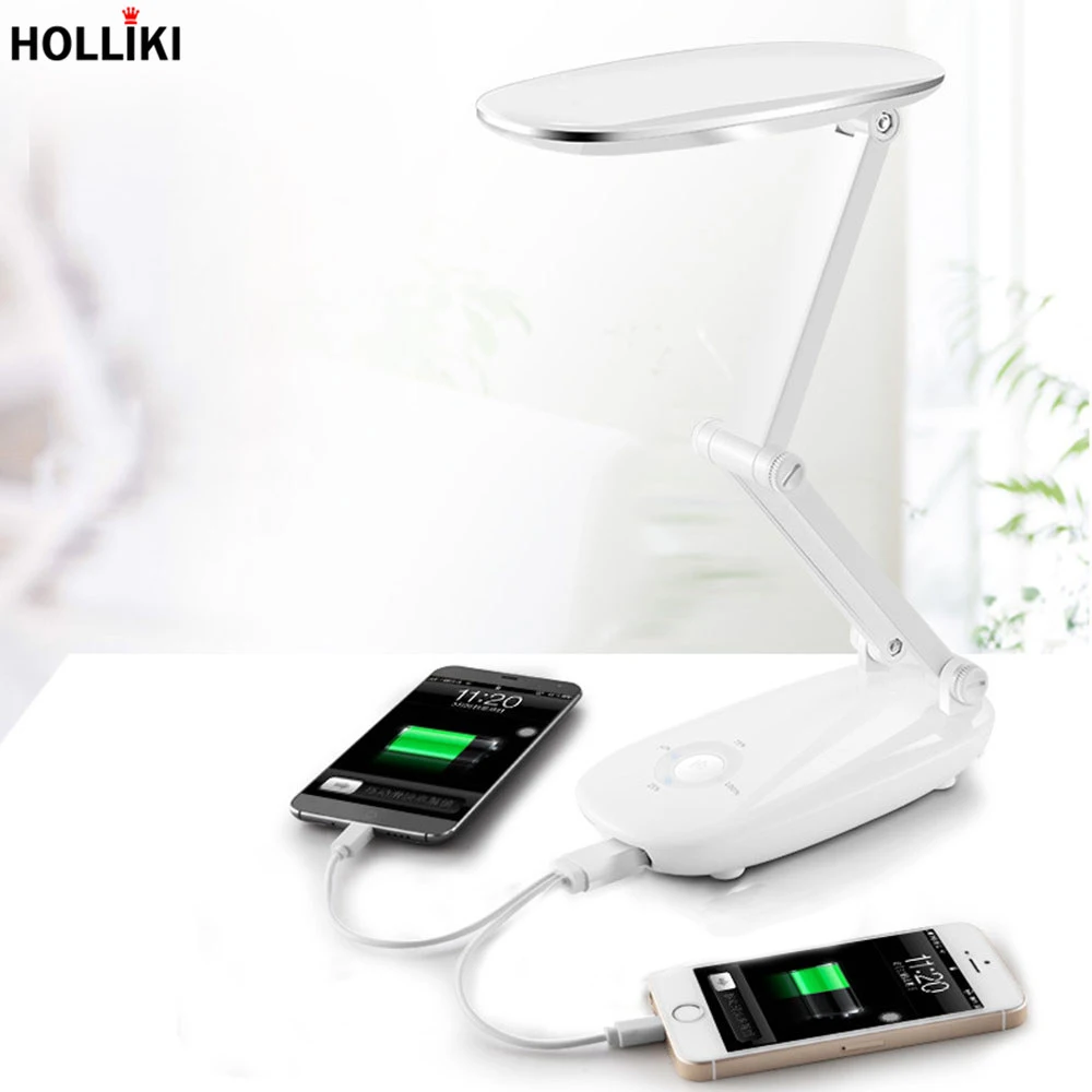

LED Foldable Desk Table Lamp Power Bank Adjustable Rechargeable Reading Dimmer Lamps for Office Student Study Luminaria De Mesa