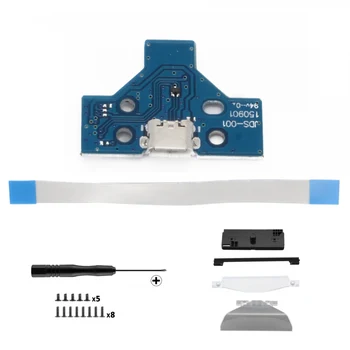 

14 Pin USB Charging Port PCB/ Touchpad Lamp Light Wide/ Screws For PS4 Controller