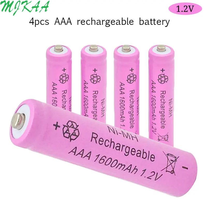 

MJKAA AAA 1600mAh NI-MH 1.2V 3A Rechargeable Battery for Camera ToysFor Remote controls, Radios Torches Clocks Toys
