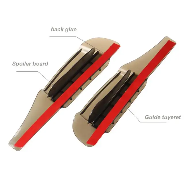 1 Pair Universal Flexible Car Side Rearview Mirror Rain Shade Board Blade Eyebrow Sun Visor Shield Cover with Air Inlet/Outlet