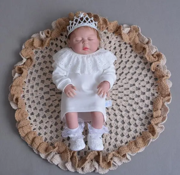 

Newborn Doll 57cm all Silicone Reborn Dolls Baby real princess Doll Reborn 23'' hard Vinyl Boneca BeBe Reborn For girl/Boy Gifts