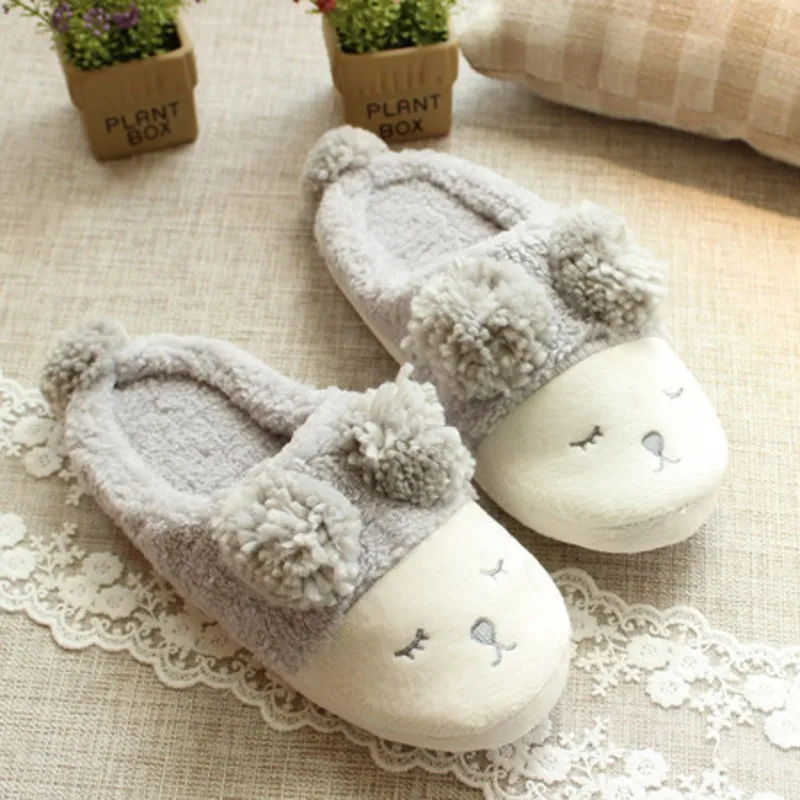 

Home Shoe Soft Bottom Winter Warm Shoes for Bedroom Shoes Women slippers Soft Velvet Indoor Floor Expression Sneakers Cute