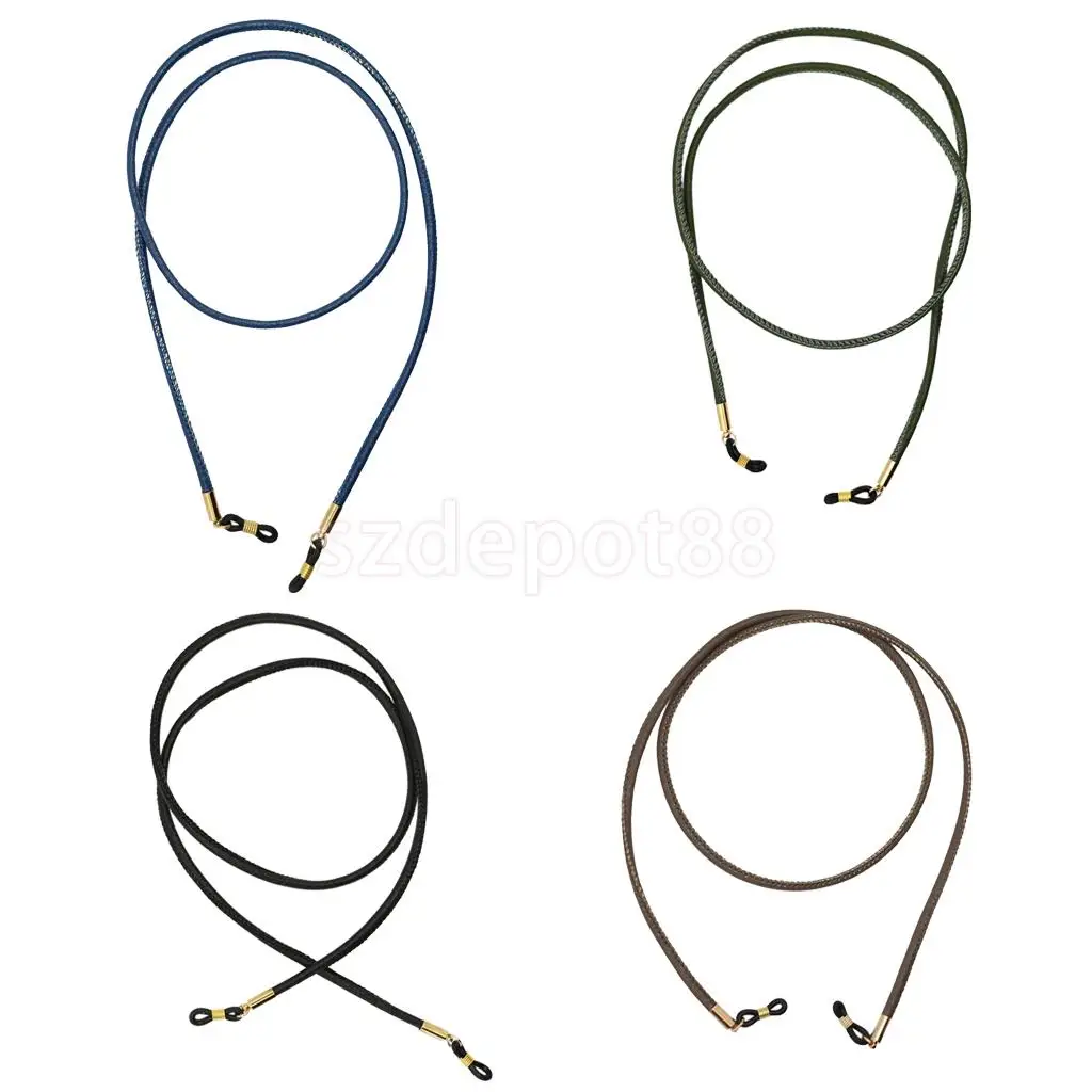 

Sport PU Leather Eyeglass Chains String Sunglass Cord Neck Strap Rope Holder 74cm