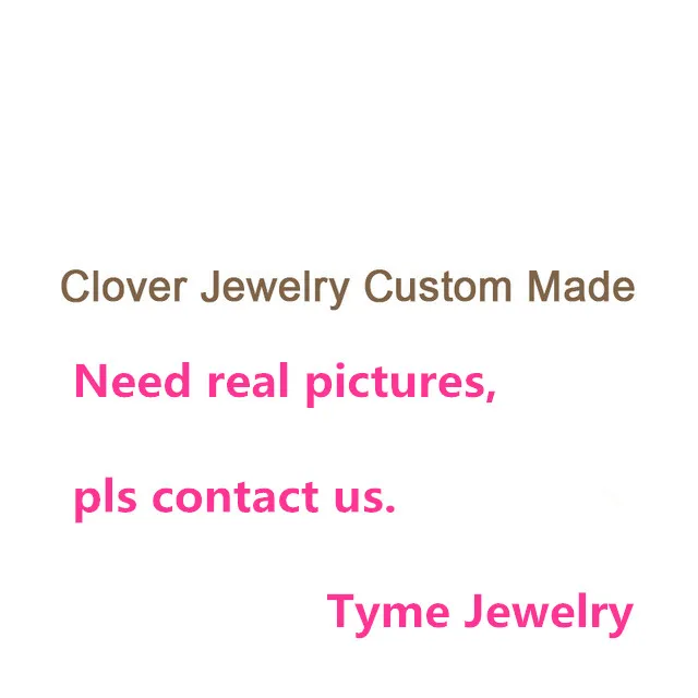 

Brand Flower Jewelry Custome Made Silver Jewelry Necklace Earrings Bracelet Rings Colorful Clover Jewelry 1.0cm 1.5cm 2.5cm Mix