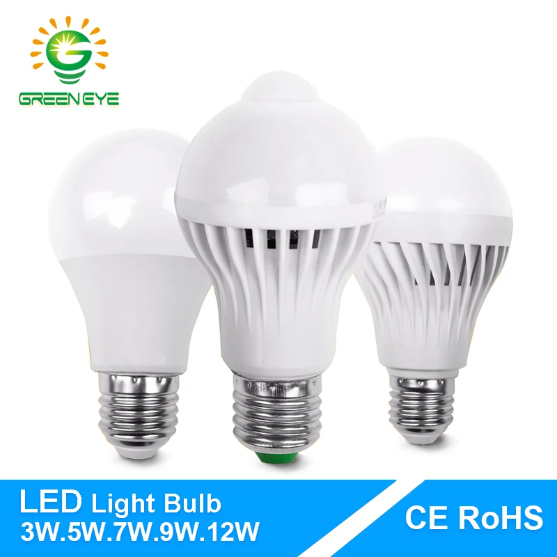 

Led Bulb Motion Sensor Smart Pir led Lamp Auto Sound Light Radar Infrared Body Lamp E27 3W 5W 7W 9W 12W AC 110V 220V Home Decor
