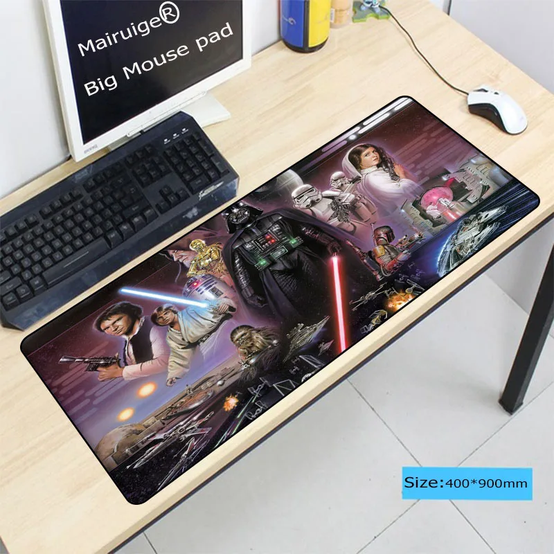  Congsipad Natural Rubber Star War Computer Gaming Darth Vader Print Locking Edge Large Mousepad for