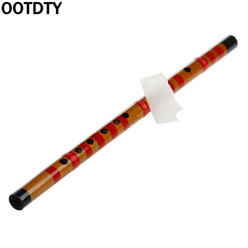 OOTDTY традиционная длинная бамбуковая флейта кларнет студенческий музыкальный инструмент 7 отверстий 42,5 см