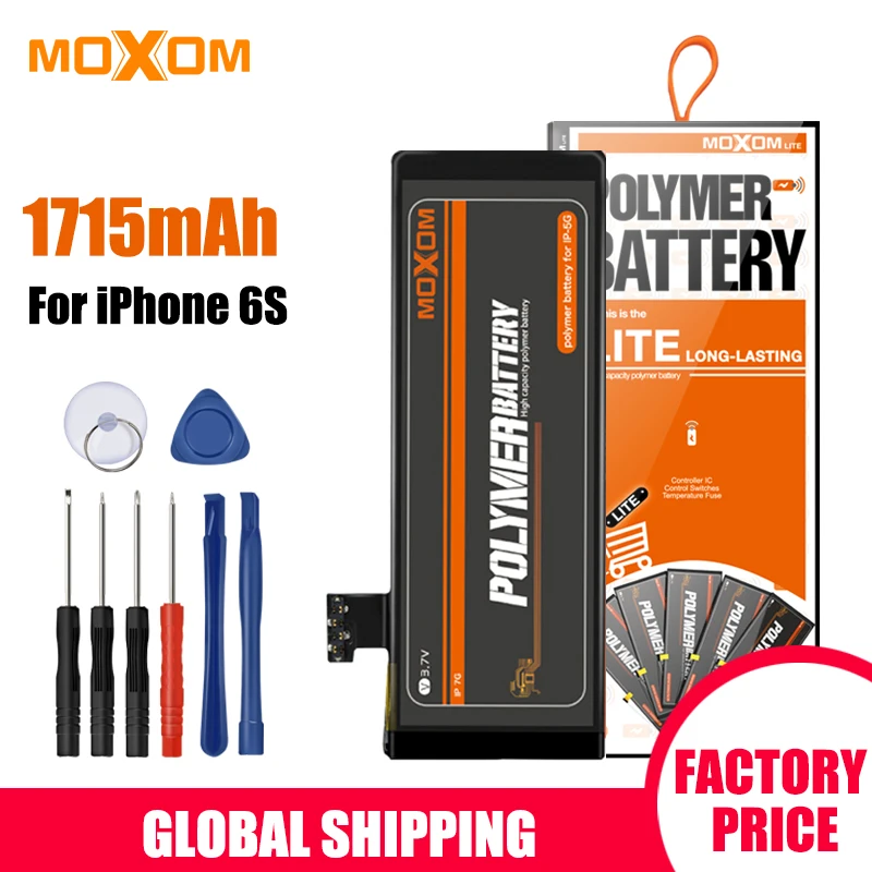 

MOXOM Battery For iPhone 6S Battery 1715mAh High Capacity Replacement Phone Battery For iPhone 6S Lithium Polymer Battery