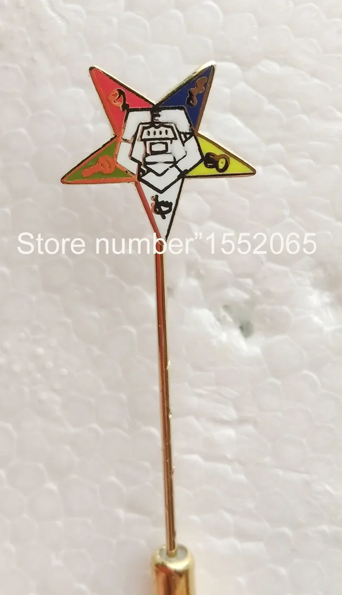 Factory Wholesale Eastern Star Logo masonic mason freemasonry lapel pin