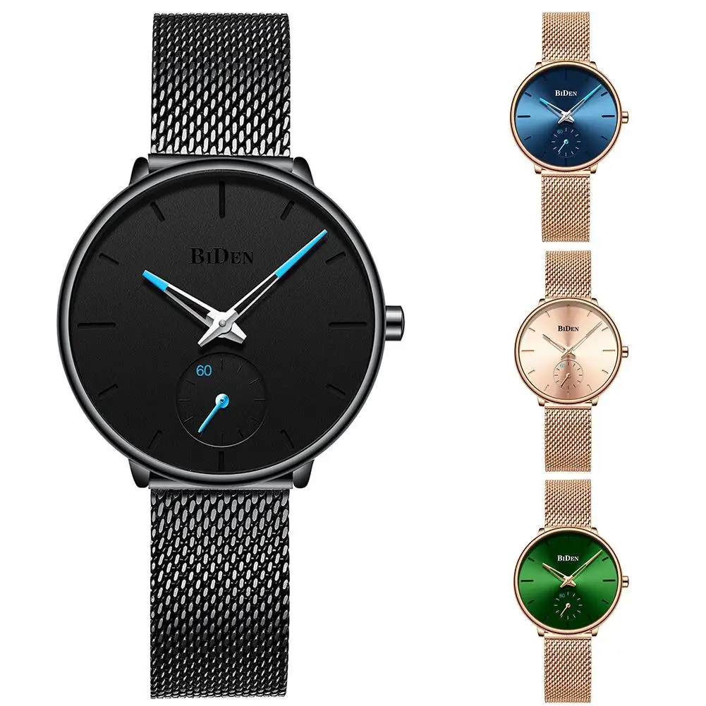 

Fashion Women Magnetic Thin Mesh Strap Round Dial Waterproof Quartz Wrist Watch