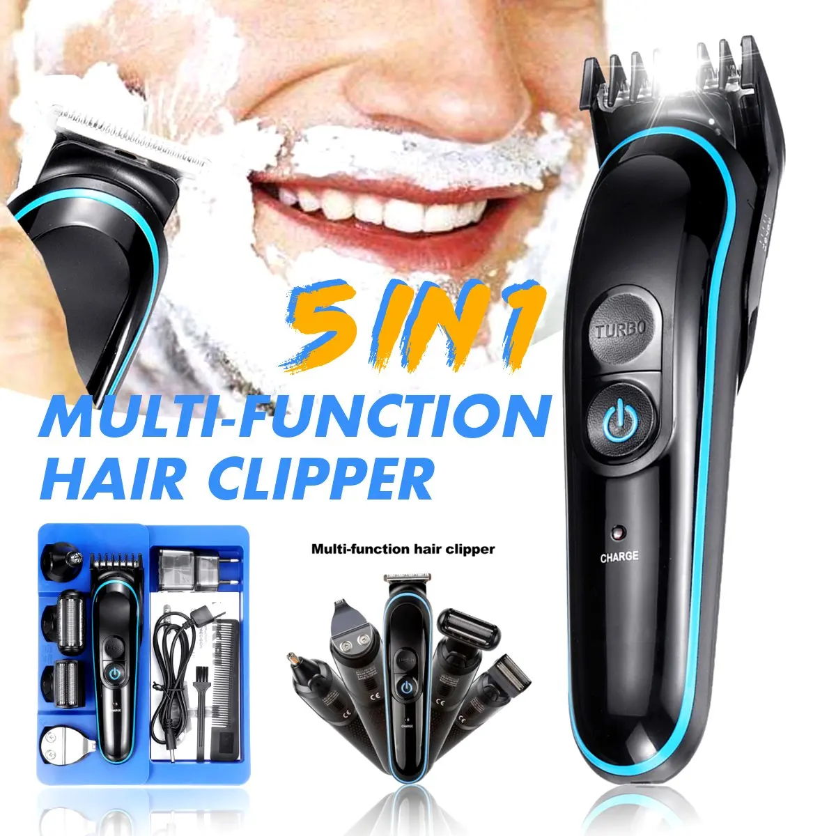 

5 in 1 Multifunction professional hair trimmer Hair Clipper electric Beard Trimmer hair cutting machine trimer cutter