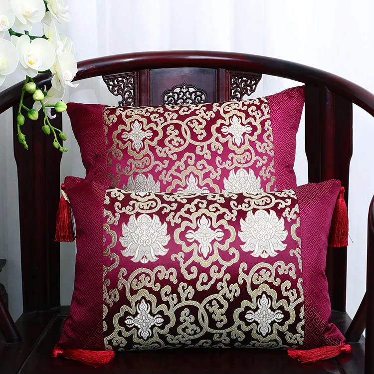 Классические Лоскутные цветочные шелковые наволочки для декоративных подушек подушечки высокого качества стул для дома офиса диванная подушка крышка