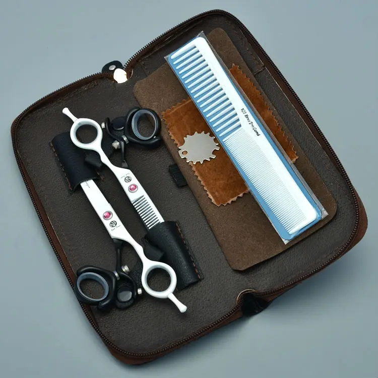 

6.0" Professional Hair Scissors Set 360 Degree Rotate Handle Shears Hairdressing Cutting Thinning Scissors, LZS0437