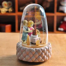 Zipi Luminous rotation Glass cover Music Box Clockwork Type 18 Tones Birthday Gift Christmas Gift Girlfriend romantic Gift