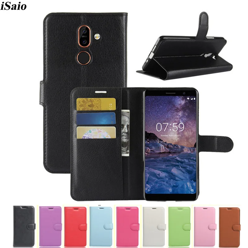 cheap For Nokia 7 7 Plus Wallet Flip Case Leather Phone Cover for Nokia 7 Plus 6.0 inch Bookcase Shockproof Bumper with Card Holder