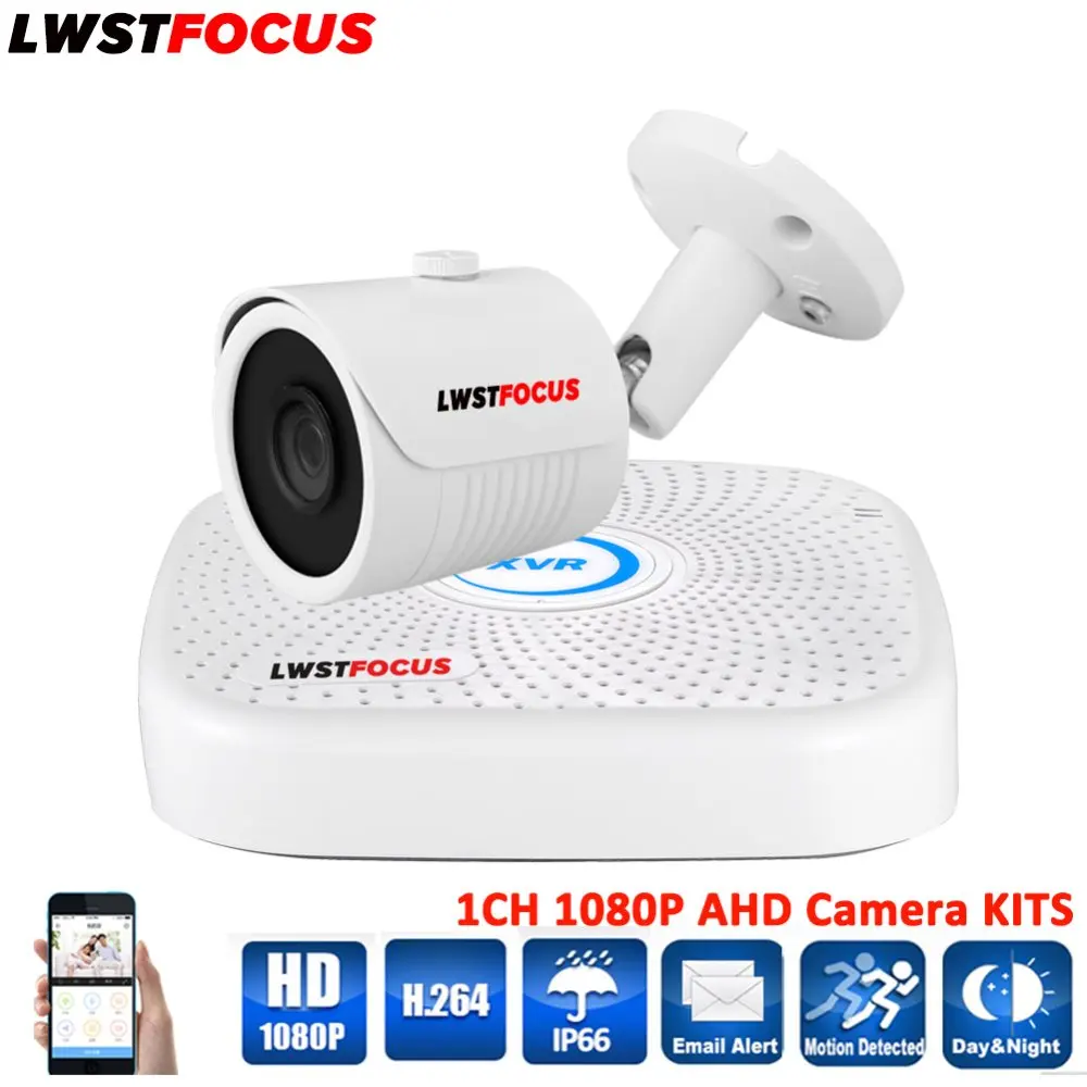 LWSTFOCUS 1080P HD 3000TVL Outdoor Security Camera System HDMI CCTV Video Surveillance 4CH DVR Kit AHD Set | Безопасность и защита
