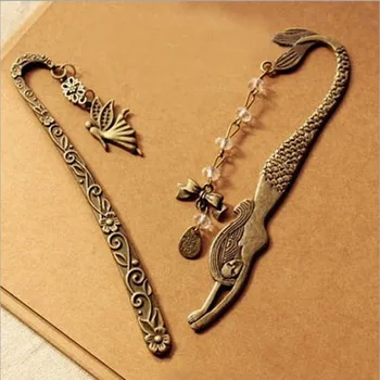 

60 pcs/lot Mermaid Metal Bookmarks for Beading Cute book marker Kids glifts Kawaii stationery office school supplies