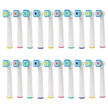 20pcs oral b electric toothbrush replacement heads for braun brush heads nozzles for vitality tooth brush Sensitive Clean цена 20pcs oral b electric toothbrush replacement heads for braun brush heads nozzles for vitality tooth brush Sensitive Clean цены онлайн
