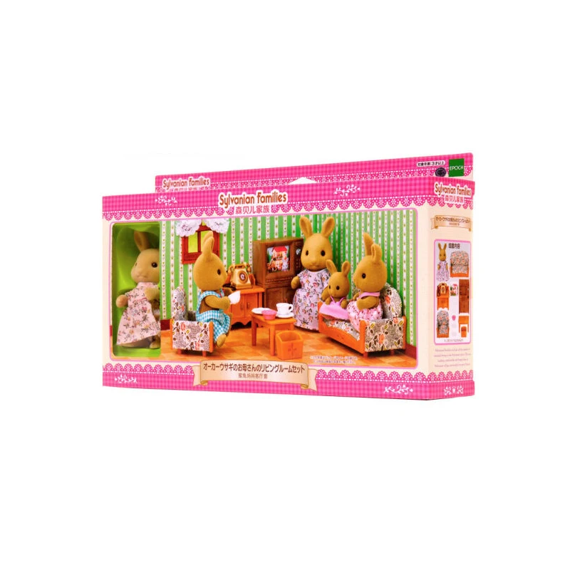 Sylvanian Families кукольный домик мебель аксессуары для гостиной сцены игровой набор w/фигурка кролик девочка детская игрушка подарок